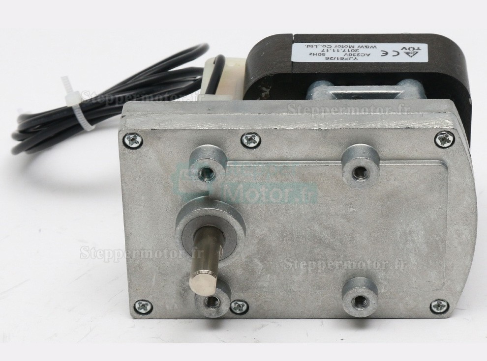 Motor&eacute;ducteur &agrave; p&ocirc;les ombrag&eacute;s TT-YJ61 AC 110/220 V avec r&eacute;ducteur &agrave; arbre parall&egrave;le 36:1 &agrave; 1161:1